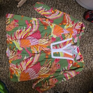 Crown & Ivy Multicolor Tropical Top